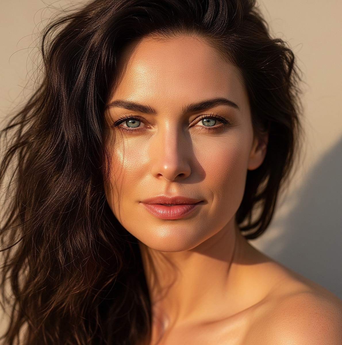 Portrait of a woman with beautiful features.